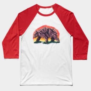 Peak Bear (Colors) Baseball T-Shirt